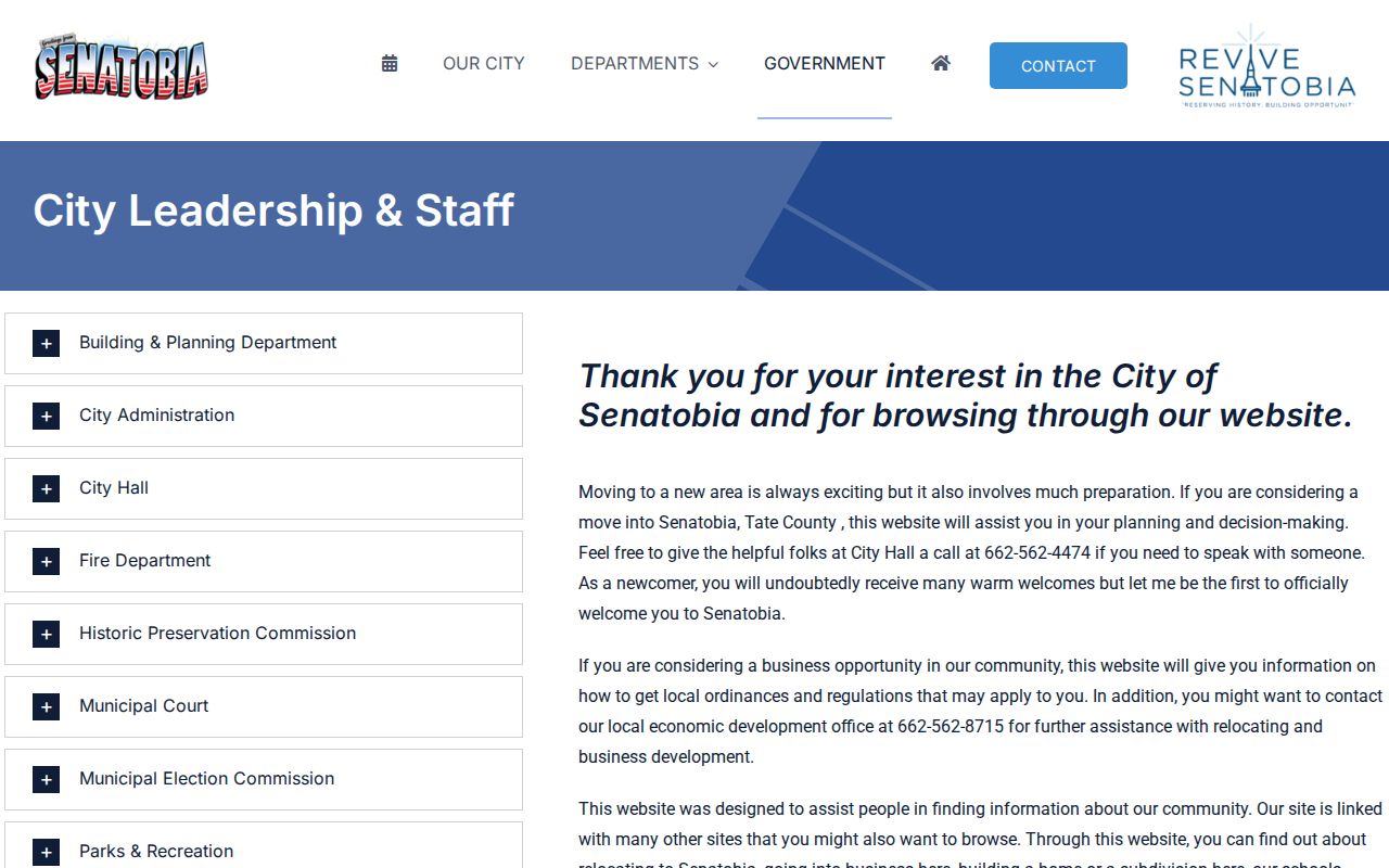 Senatobia court record and Municipal Court directory information
